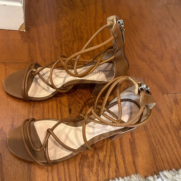 Schutz Brown Lace-Up Women's Sandals 6.5 - Picture 2 of 3